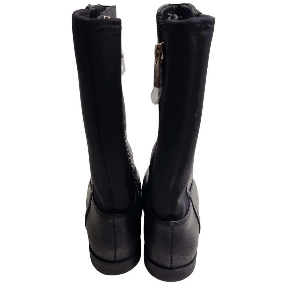 Kenneth Cole Reaction Girls Kennedy Scuba 2 Black Boots Size 11.5